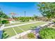 Bocce ball court amid lush landscaping, offering a recreational amenity for residents to enjoy at 2611 S Quaintance St, Gilbert, AZ 85295