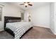 Main bedroom with ceiling fan and closet at 2611 S Quaintance St, Gilbert, AZ 85295