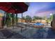Beautiful backyard featuring a pool, patio, and picnic area perfect for outdoor entertaining at 3604 E Derringer Way, Gilbert, AZ 85297