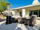 Inviting patio features cushioned seating, a heater, and seamless access to indoor spaces at 4102 E Rancho Tierra Dr, Cave Creek, AZ 85331