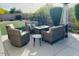 Comfortable patio with a fire pit and ample seating ideal for outdoor gatherings at 4102 E Rancho Tierra Dr, Cave Creek, AZ 85331