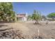 Expansive backyard showcasing mature trees, and fence at 4627 E Mcneil St, Phoenix, AZ 85044