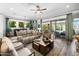 Spacious living room with modern finishes, tile flooring, and abundant natural light at 5515 S Caisson Way, Mesa, AZ 85212