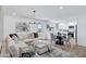 Stylish living room showcasing hardwood floors with an open floor plan to a modern kitchen at 640 S 34Th St, Mesa, AZ 85204