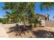 Well-maintained house with mature tree providing shade to the desert-friendly landscaped yard at 6958 W Morning Dove Dr, Glendale, AZ 85308