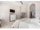 Spacious main bedroom featuring carpet floors, a walk in closet, and white furnishings at 6958 W Morning Dove Dr, Glendale, AZ 85308