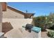 Outdoor grill area with a built-in barbeque and a covered patio in a private yard at 7307 E Black Rock Rd, Scottsdale, AZ 85255