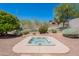 Backyard featuring a hot tub, desert landscaping, fence, and mountain views at 14806 E Lookout Ledge --, Fountain Hills, AZ 85268