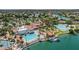 Amazing aerial view of the community with a pool, lake, and lush surroundings at 2243 E Cortez Dr, Gilbert, AZ 85234