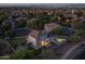 Aerial view of a single Gathering home with pool and patio in a residential area at 2661 E Los Alamos Ct, Gilbert, AZ 85295