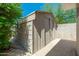 Exterior of storage shed providing practical storage solutions with ample space and security at 3822 W Flower St, Phoenix, AZ 85019