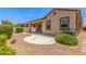 Backyard with desert landscaping, concrete patio, and view of the house exterior at 3886 E Ficus Way, Gilbert, AZ 85298