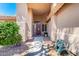 Inviting home entrance featuring a decorative front door and well-maintained landscaping at 5912 W Gail Dr, Chandler, AZ 85226