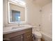 Modern bathroom featuring a new vanity, quartz countertop, and a subway tile shower at 866 W Geronimo St, Chandler, AZ 85225