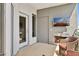 Cozy balcony featuring a fireplace, tv, and comfortable seating for outdoor enjoyment at 945 E Playa Del Norte Dr # 3009, Tempe, AZ 85288
