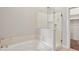 Well-maintained bathroom showcases a soaking tub with a glass-enclosed shower at 945 E Playa Del Norte Dr # 3009, Tempe, AZ 85288