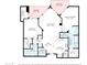 Detailed floor plan showcasing the layout, including bedrooms, bathrooms, living areas, and balcony at 945 E Playa Del Norte Dr # 3009, Tempe, AZ 85288