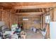 Interior of a storage shed featuring shelves for storage at 9801 N 56Th Dr, Glendale, AZ 85302
