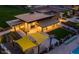 Aerial view of the building featuring an outdoor patio, pool, and community spaces at 10715 E Thornton Ave, Mesa, AZ 85212