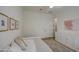 Inviting bedroom with daybed, decor art, and overhead fan at 10715 E Thornton Ave, Mesa, AZ 85212