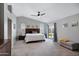 The main bedroom is big and has access to the backyard at 1231 E Sunburst Ln, Tempe, AZ 85284