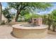 Water fountain surrounded by mature trees and desert plants, enhancing this home's outdoor space at 19803 N Desert Song Ct, Surprise, AZ 85374