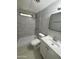 Updated bathroom with modern vanity, mirror, and tiled shower at 3104 E Broadway Rd # 348, Mesa, AZ 85203