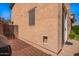 Private backyard features a paver patio, easy to care for landscaping and stucco walls at 4043 E Carla Vista Dr, Gilbert, AZ 85295