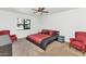Cozy bedroom with a queen-sized bed, bright window, and arm chairs, creating a relaxing atmosphere at 955 E Knox Rd # 137, Chandler, AZ 85225
