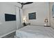 Relaxing bedroom features a queen-sized bed, fan, and modern decor at 10841 N Mountain Vista Mtn, Fountain Hills, AZ 85268
