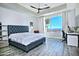 Spacious bedroom features a large window with scenic views, desk and ceiling fan at 10841 N Mountain Vista Mtn, Fountain Hills, AZ 85268