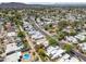 Neighborhood aerial view showcases lush landscaping, pools, and well-maintained homes at 113 E Boca Raton Rd, Phoenix, AZ 85022
