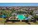 Aerial view of the community pool and splash pad amenities with shade at 14160 W Georgia Dr, Surprise, AZ 85379