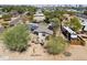 Aerial view of home with solar panels, RV, and lush landscaping at 1749 W Monterosa St, Phoenix, AZ 85015