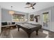 Game room with a pool table, bench seating, and a door to the outside at 1749 W Monterosa St, Phoenix, AZ 85015