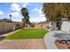 Large backyard features artificial turf, desert landscaping, and a concrete walkway at 19039 N 47Th Ave, Glendale, AZ 85308