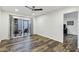 Bedroom with a sliding glass door out to a private patio at 195 N Cottonwood St # 26, Chandler, AZ 85225