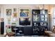 Stylish living room with built-in shelves and a comfortable seating arrangement at 2201 N Central Ave # 3C, Phoenix, AZ 85004