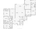 Detailed floor plan showcasing the layout of the home, including the bedrooms, living spaces, and kitchen at 22709 S 202Nd St, Queen Creek, AZ 85142