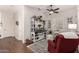 Bright sitting room with lots of natural light and built in shelving at 2879 E Austin Dr, Gilbert, AZ 85296