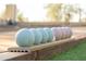 Close-up of bocce balls arranged on a wooden rack, showcasing the community's recreational amenities at 31207 N 124Th Dr, Peoria, AZ 85383