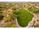 Community park aerial view showcasing green space, landscaping, picnic benches, and desert charm at 5428 E Windstone Trl, Cave Creek, AZ 85331