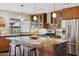 Modern kitchen with a large island, stainless steel appliances, and an eat-in breakfast bar at 5802 E Spring Rd, Scottsdale, AZ 85254
