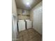 Well-lit laundry room with a washer, dryer, and shelving for storage at 8832 E Pueblo Ave # 20, Mesa, AZ 85208
