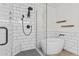 Modern bathroom featuring a glass-enclosed shower with double showerheads and soaking tub at 1225 N 36Th St # 1015, Phoenix, AZ 85008