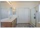 This bathroom has dual mirrors and a glass shower at 18174 E Via Jardin --, Gold Canyon, AZ 85118