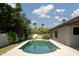 Backyard pool with landscaped backyard at 5341 E Sheena Dr, Scottsdale, AZ 85254