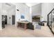 Bright open concept living room with high ceilings, fireplace, and modern decor at 5401 N 25Th St, Phoenix, AZ 85016