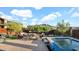 Inviting backyard with pool, lounge area and desert mountain views at 6525 E Cave Creek Rd # 40, Cave Creek, AZ 85331