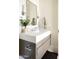 Bathroom featuring modern sink, marble countertops, and stainless steel fixtures at 7215 N Black Rock Trl, Paradise Valley, AZ 85253